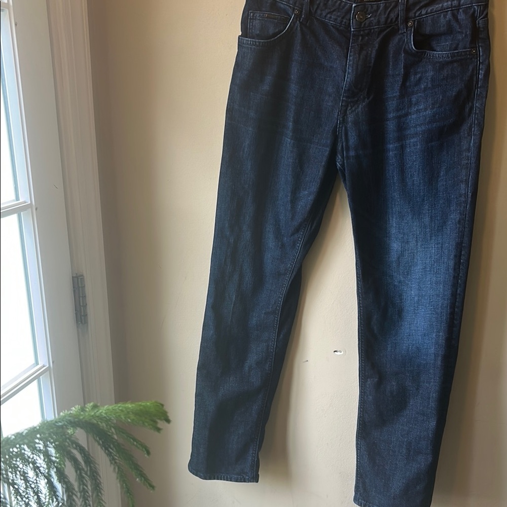 Hugo Boss Blue Straight-Leg Jeans Versatile Denim, 35/32 men’s
